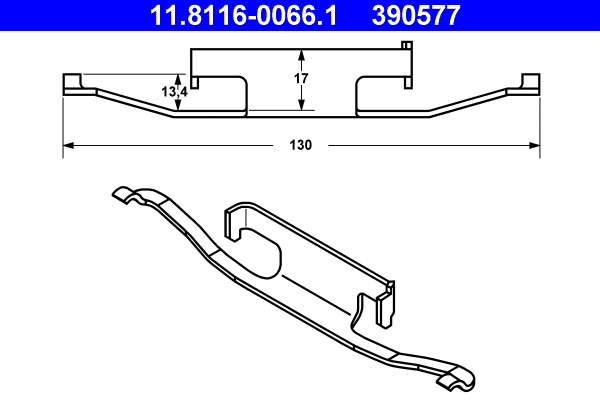 Spring, brake caliper (11.8116-0066.1)