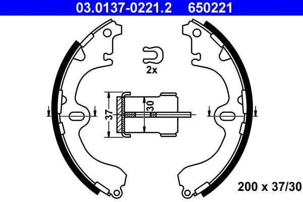 Brake Shoe Set (03.0137-0221.2)