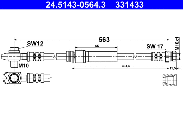 Brake Hose (24.5143-0564.3)