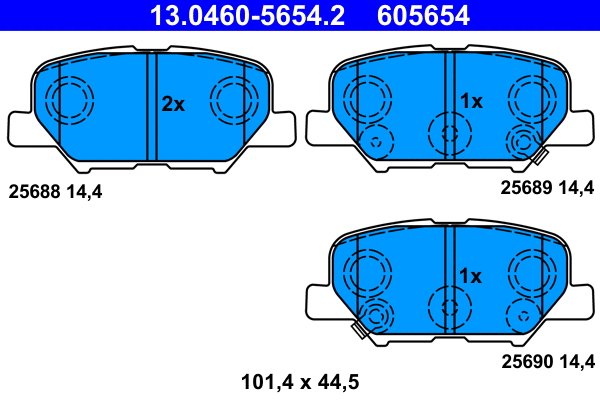 Brake Pad Set, disc brake (13.0460-5654.2)