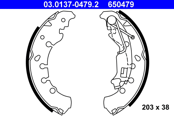 Brake Shoe Set (03.0137-0479.2)