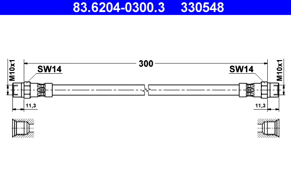 Brake Hose (83.6204-0300.3)