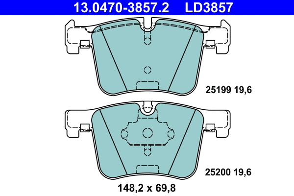 Brake Pad Set, disc brake (13.0470-3857.2)