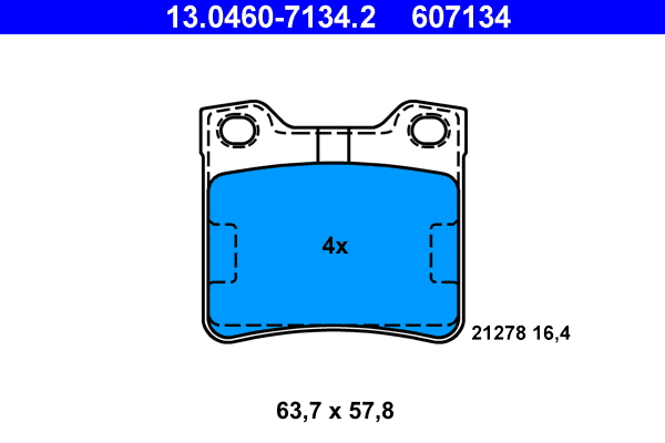 Brake Pad Set, disc brake (13.0460-7134.2)