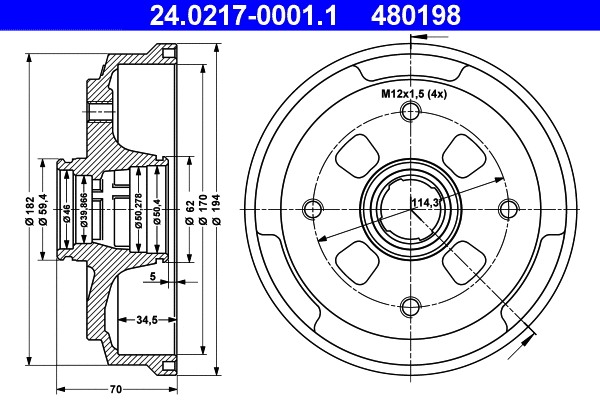 Brake Drum (24.0217-0001.1)