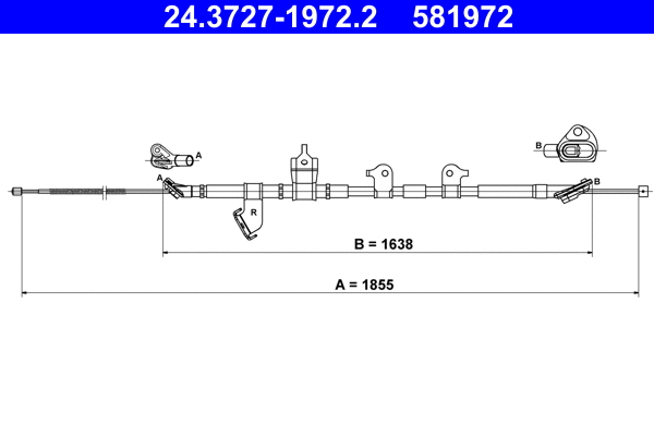 Cable Pull, parking brake (24.3727-1972.2)