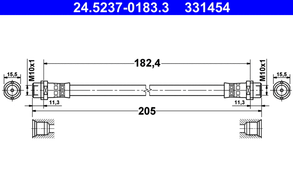 Brake Hose (24.5237-0183.3)