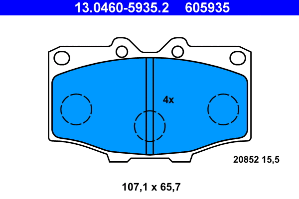 Brake Pad Set, disc brake (13.0460-5935.2)