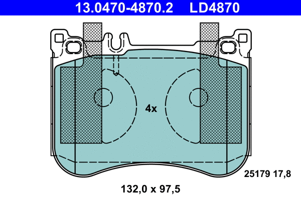 Brake Pad Set, disc brake (13.0470-4870.2)