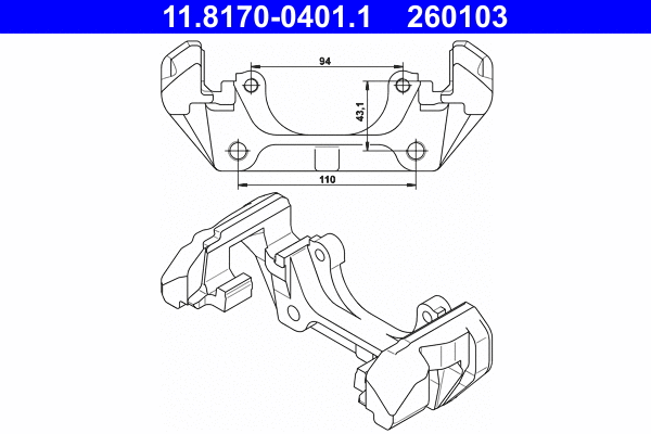 Bracket, brake caliper (11.8170-0401.1)