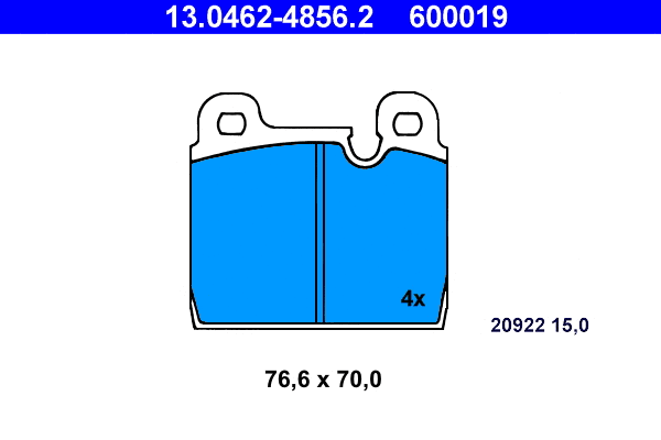 Brake Pad Set, disc brake (13.0462-4856.2)