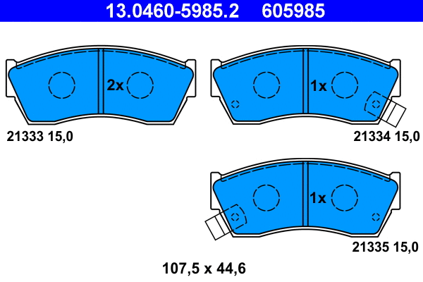 Brake Pad Set, disc brake (13.0460-5985.2)