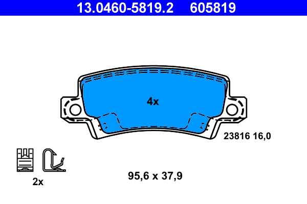 Brake Pad Set, disc brake (13.0460-5819.2)