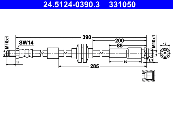 Brake Hose (24.5124-0390.3)