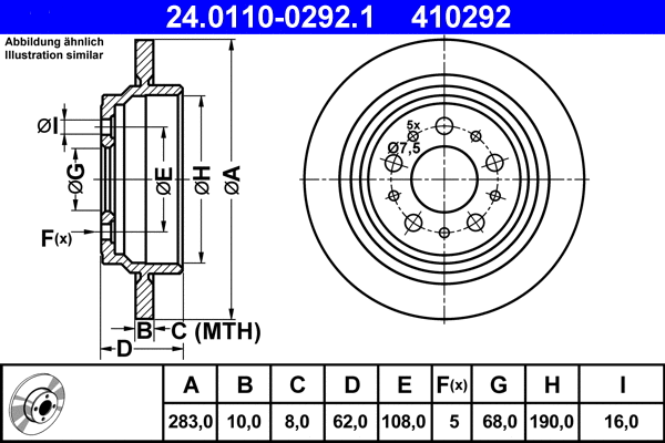Brake Disc (24.0110-0292.1)