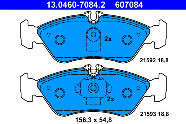 Brake Pad Set, disc brake (13.0460-7084.2)