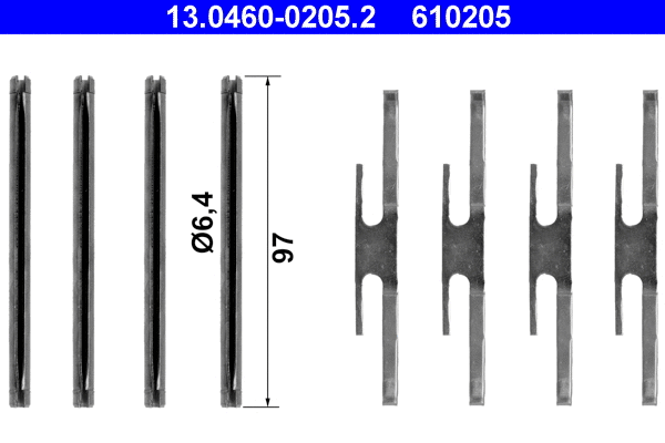 Accessory Kit, disc brake pad (13.0460-0205.2)