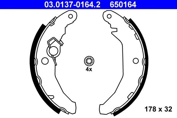 Brake Shoe Set (03.0137-0164.2)