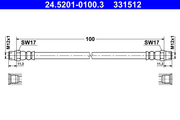 Brake Hose (24.5201-0100.3)