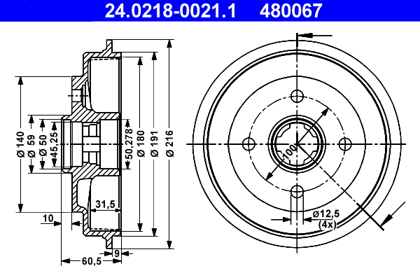 Brake Drum (24.0218-0021.1)