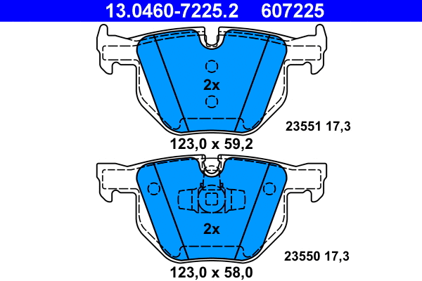 Brake Pad Set, disc brake (13.0460-7225.2)