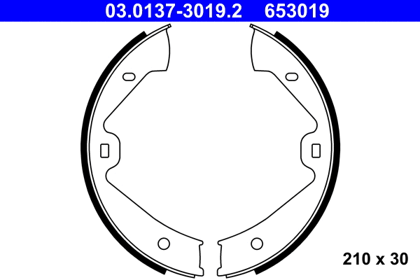 Brake Shoe Set, parking brake (03.0137-3019.2)