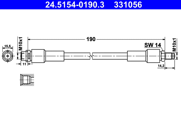 Brake Hose (24.5154-0190.3)