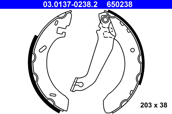 Brake Shoe Set (03.0137-0238.2)
