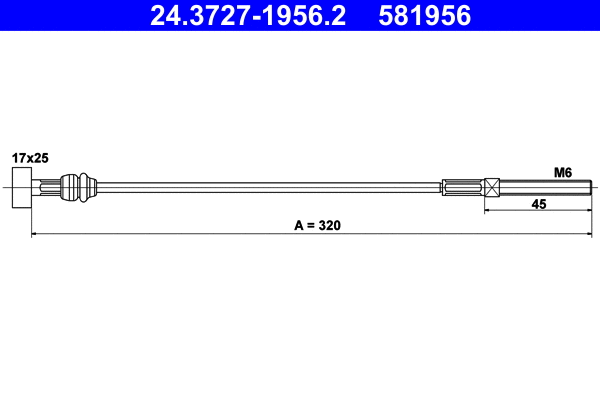 Cable Pull, parking brake (24.3727-1956.2)