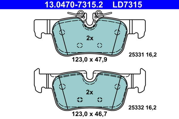 Brake Pad Set, disc brake (13.0470-7315.2)
