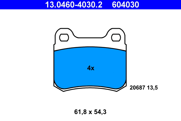 Brake Pad Set, disc brake (13.0460-4030.2)