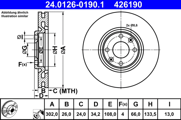 Brake Disc (24.0126-0190.1)