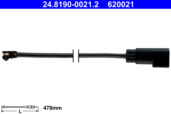 Warning Contact, brake pad wear (24.8190-0021.2)