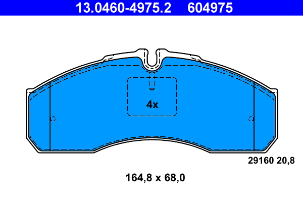 Brake Pad Set, disc brake (13.0460-4975.2)