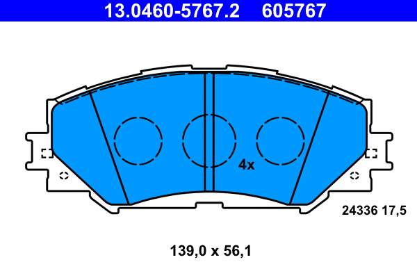 Brake Pad Set, disc brake (13.0460-5767.2)