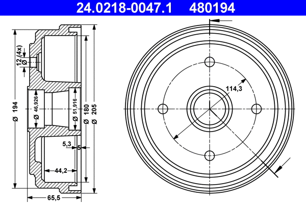 Brake Drum (24.0218-0047.1)