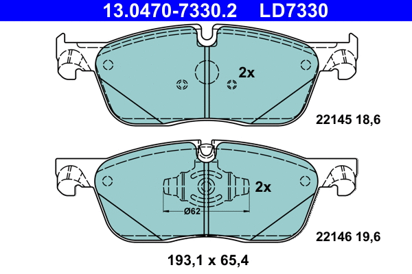 Brake Pad Set, disc brake (13.0470-7330.2)