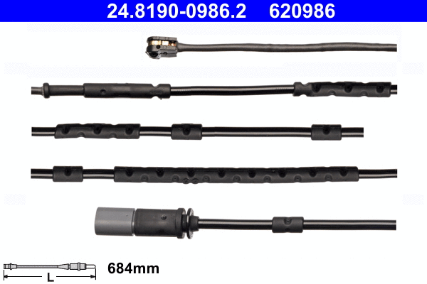 Warning Contact, brake pad wear (24.8190-0986.2)