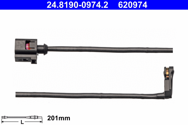 Warning Contact, brake pad wear (24.8190-0974.2)