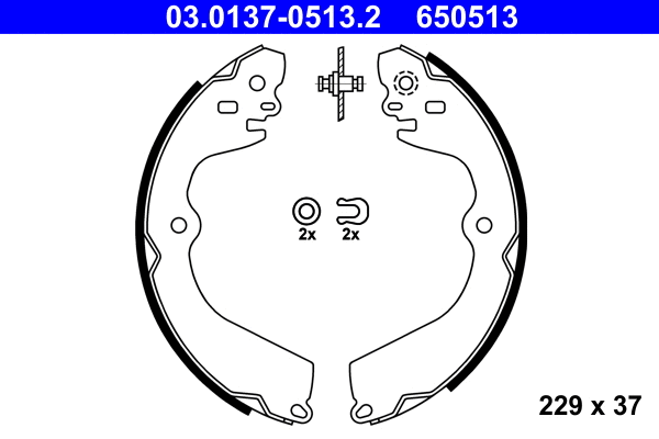 Brake Shoe Set (03.0137-0513.2)