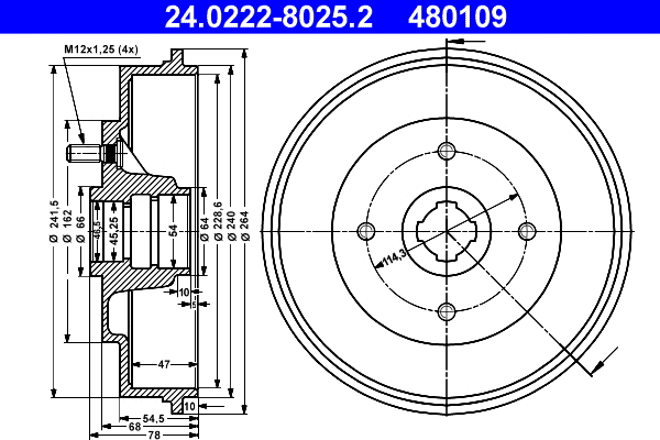 Brake Drum (24.0222-8025.2)