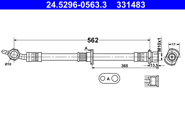 Brake Hose (24.5296-0563.3)