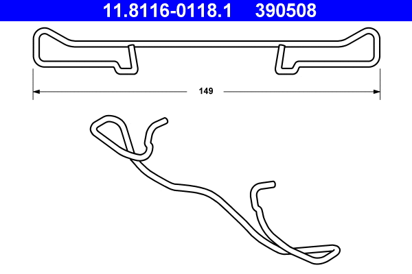 Spring, brake caliper (11.8116-0118.1)