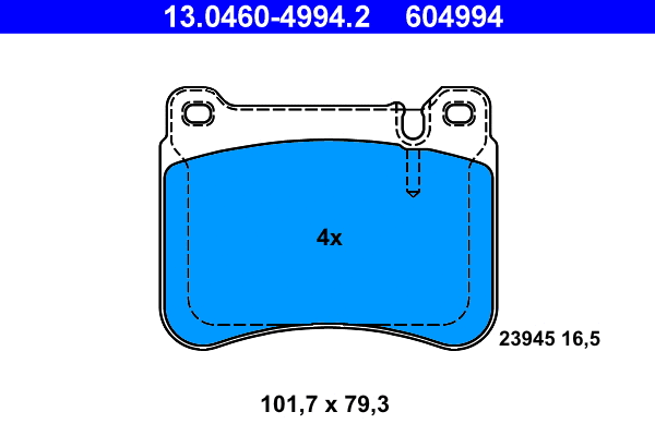 Brake Pad Set, disc brake (13.0460-4994.2)