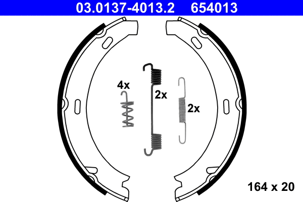 Brake Shoe Set, parking brake (03.0137-4013.2)
