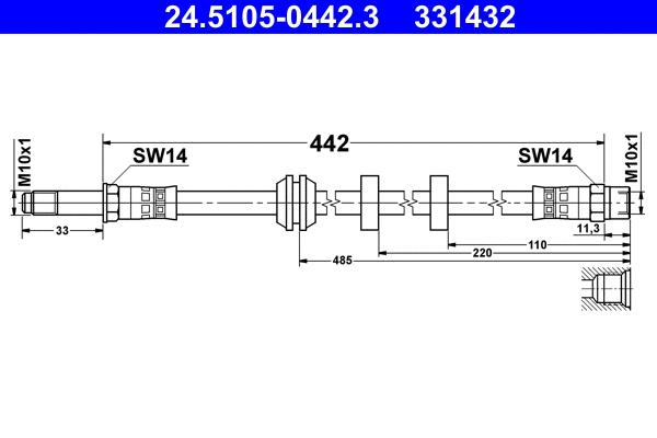 Brake Hose (24.5105-0442.3)
