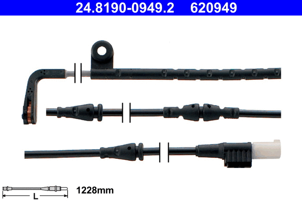 Warning Contact, brake pad wear (24.8190-0949.2)