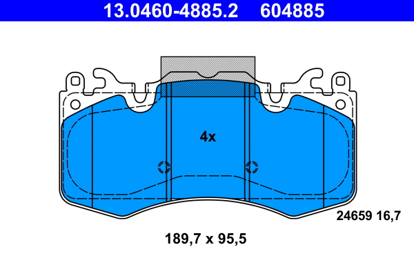 Brake Pad Set, disc brake (13.0460-4885.2)