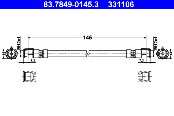 Brake Hose (83.7849-0145.3)
