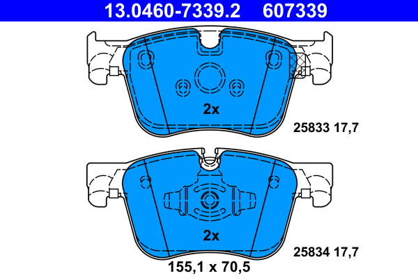 Brake Pad Set, disc brake (13.0460-7339.2)